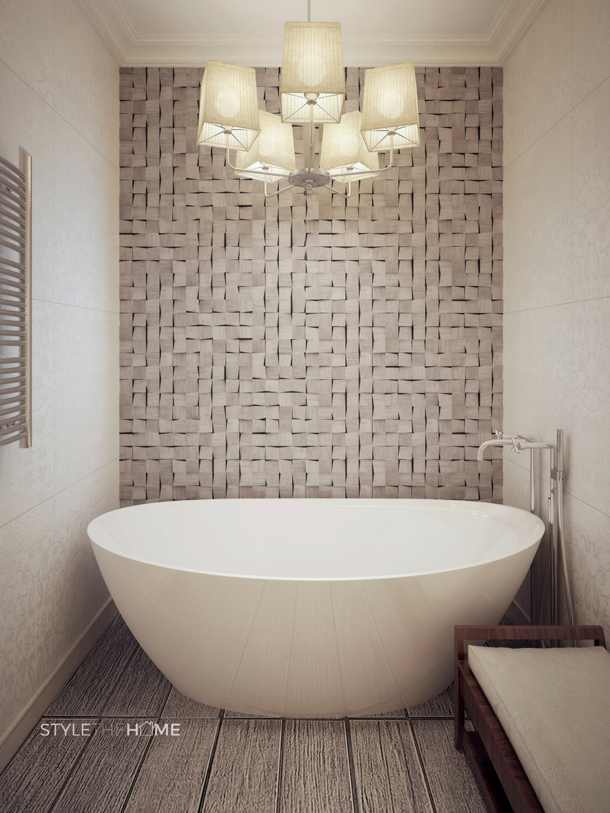 Illustrazione di una stanza da bagno