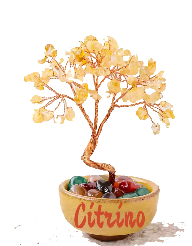 Illustrazione albero quarzo citrino