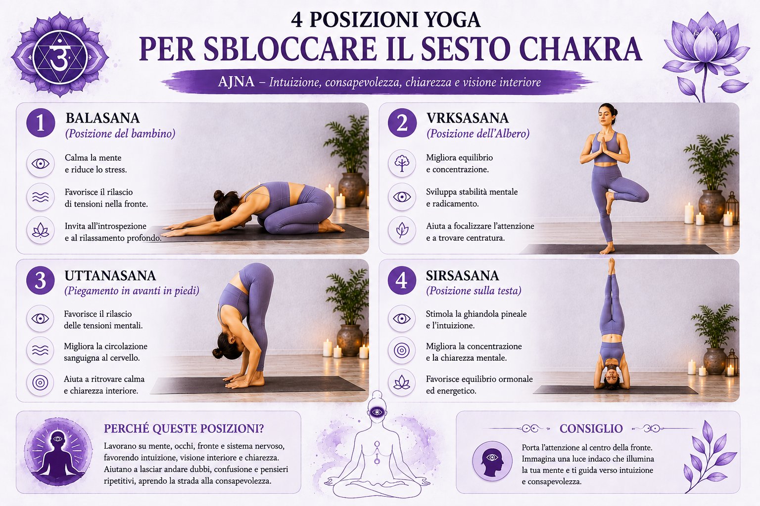 AJNA – Intuizione, consapevolezza, chiarezza e visione interiore.